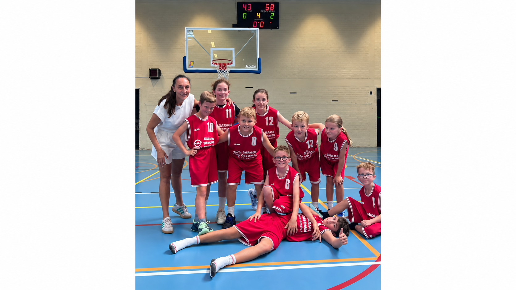 Basket Poperinge G12 na de overwinning tegen Wibac Sint-Eloois-Winkel